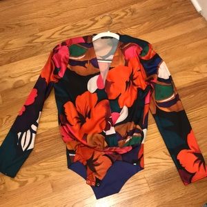 Zara v-neck body suit